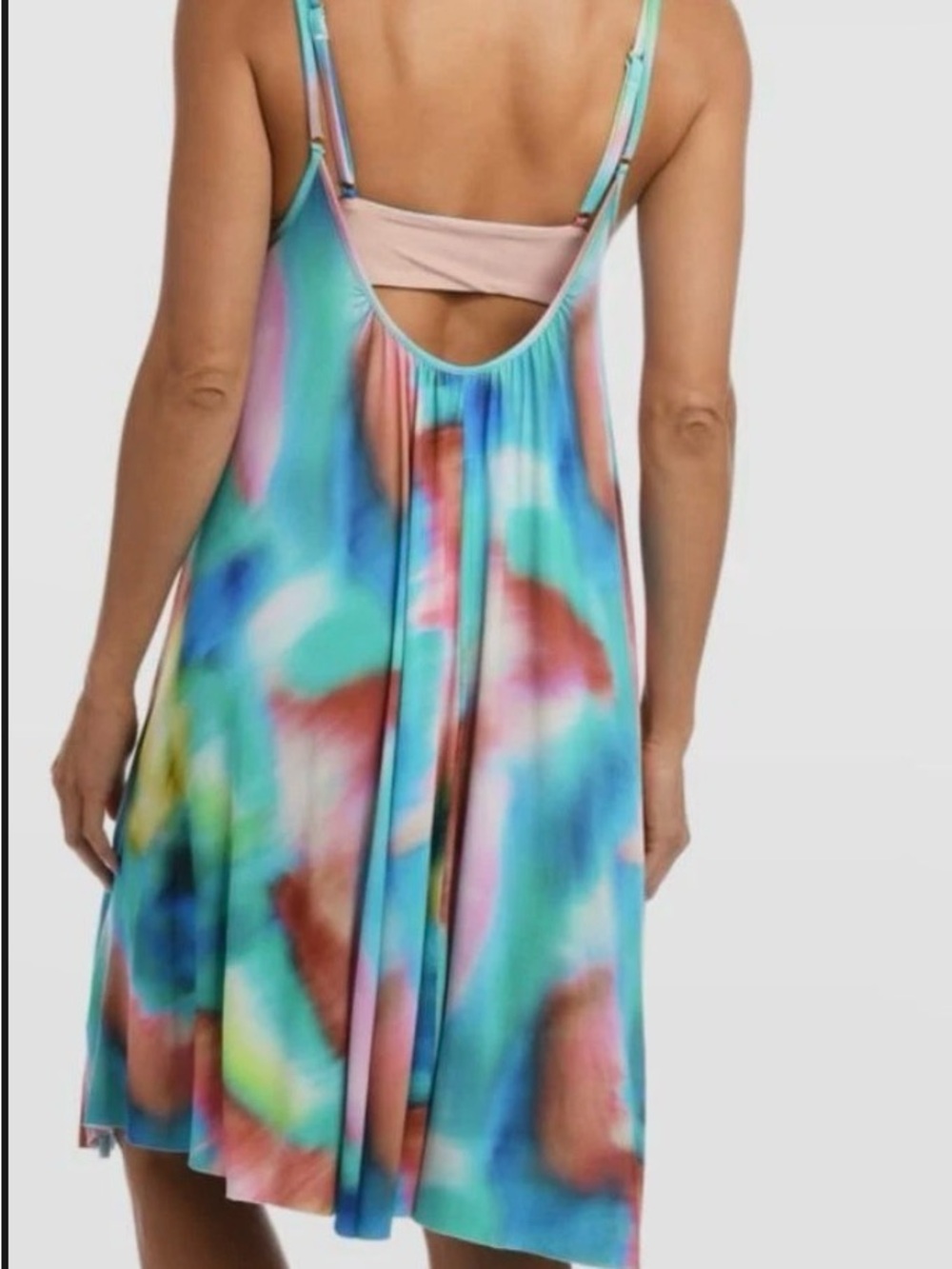 Citrus Colorful Watercolor Swing Sundress - Picture 2 of 2